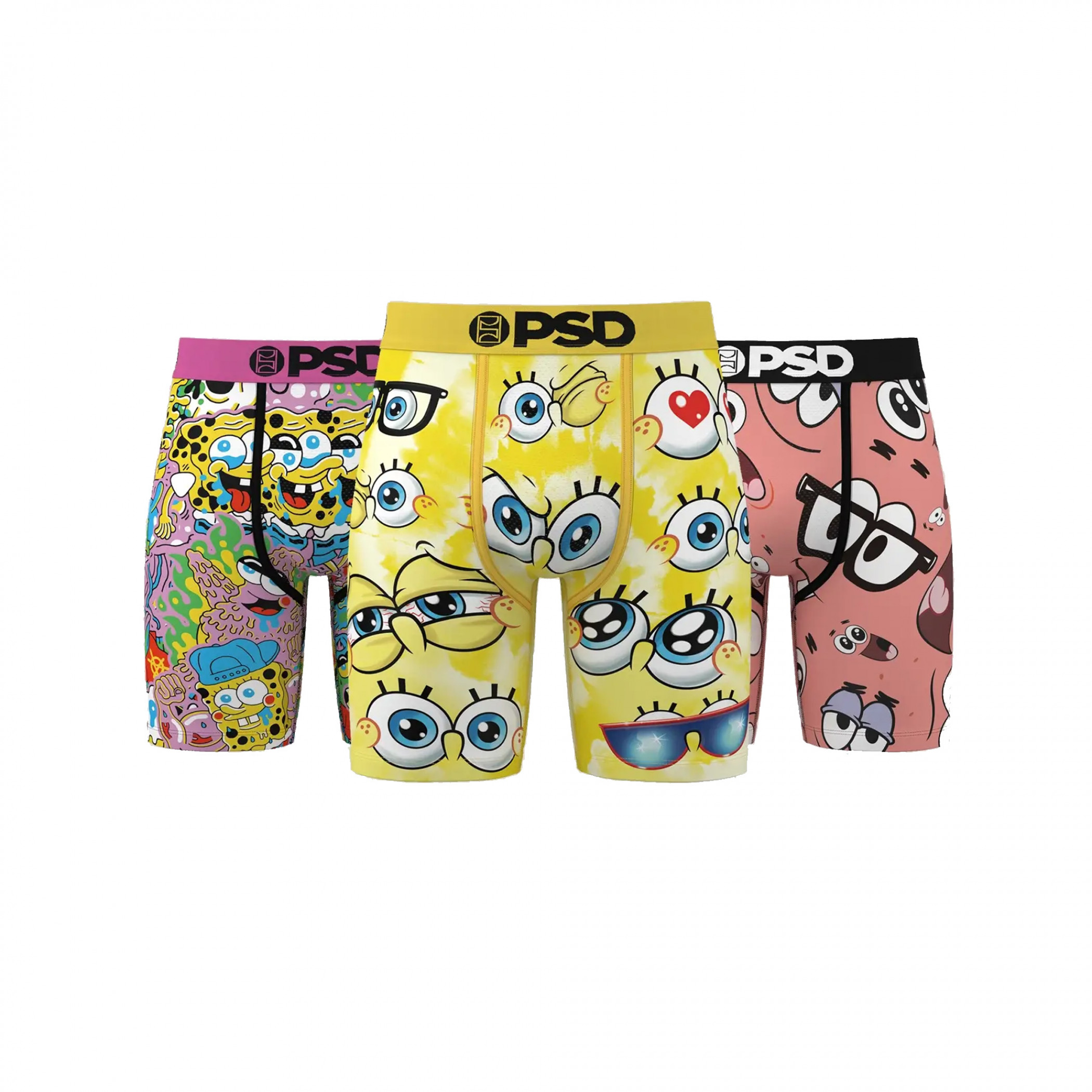 SpongeBob SquarePants and Patrick PSD Boxer Briefs 3-Pack